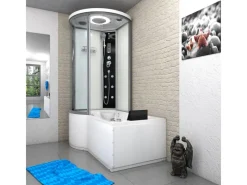 AcquaVapore Einhebelmischer<Kombination Whirlpool Dusche K55-R01-WP Duschkabine Wanne 100x170