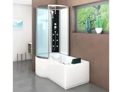 Online AcquaVapore Kombination Whirlpool Dusche K50-R00-WP-EC Duschkabine Wanne 100x170