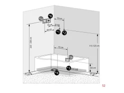 AcquaVapore Kombination Whirlpool Dusche K55-R03-WP-EC Duschkabine Wanne 100x170< Einhebelmischer