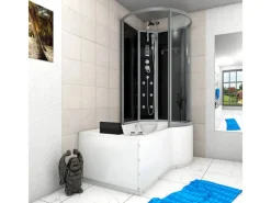 Online AcquaVapore Kombination Whirlpool Dusche K50-L31-WP Duschkabine Wanne 170x100