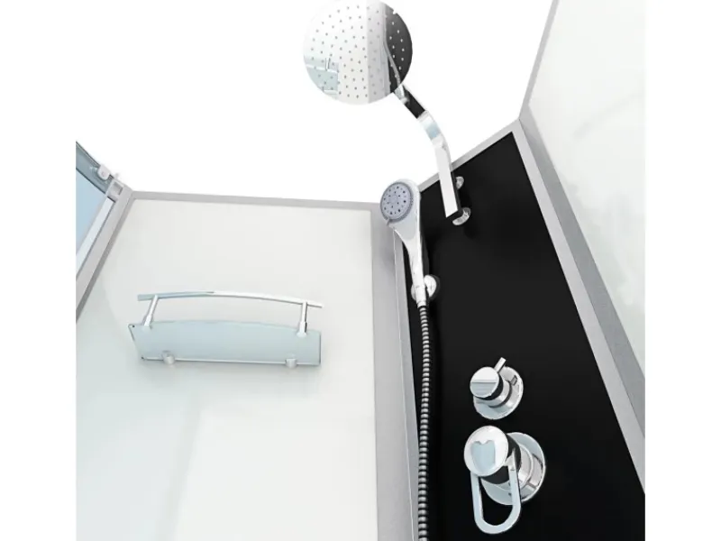AcquaVapore Einhebelmischer<Kombination Whirlpool Dusche K50-R00-WP Duschkabine Wanne 100x170