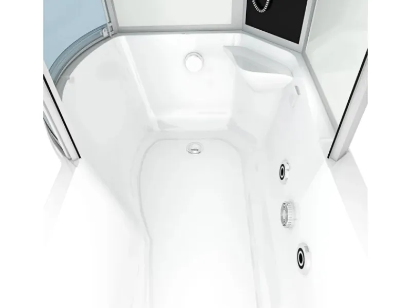 AcquaVapore Einhebelmischer<Kombination Whirlpool Dusche K50-R00-WP Duschkabine Wanne 100x170
