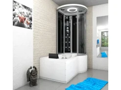 New AcquaVapore Kombination Whirlpool Dusche K55-L31-WP Duschkabine Wanne 170x100