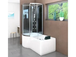 AcquaVapore Kombination Whirlpool Dusche K50-R30-WP Duschkabine Wanne 100x170< Einhebelmischer