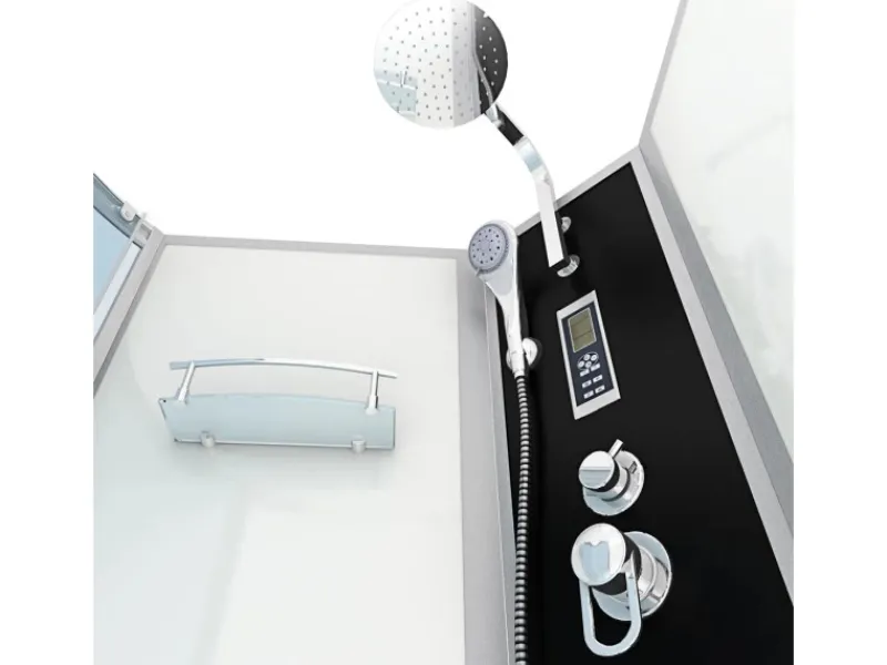 AcquaVapore Einhebelmischer<Kombination Whirlpool Dusche K50-R01-WP-EC Duschkabine Wanne 100x170