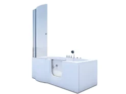 AcquaVapore Seniorendusche und Wanne mit Whirlpool S12D-TH-WP-R-EC Dusche 85x170< Einhebelmischer