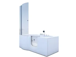 AcquaVapore Seniorendusche und Wanne mit Whirlpool S12D-TH-WP-R-EC Dusche 85x170< Einhebelmischer