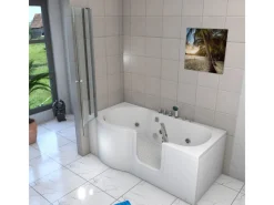 AcquaVapore Seniorendusche und Wanne mit Whirlpool S12D-TH-WP-R-EC Dusche 85x170< Einhebelmischer
