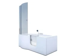 AcquaVapore Seniorendusche und Badewanne mit Tür S12D-TH-R-EC Dusche 85x170< Einhebelmischer
