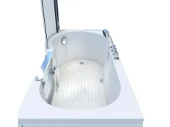 AcquaVapore Seniorendusche und Badewanne mit Tür S12D-TH-R-EC Dusche 85x170< Einhebelmischer