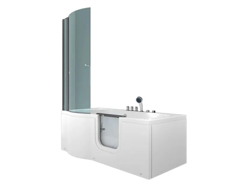 Discount AcquaVapore Seniorendusche und Wanne mit Whirlpool S12D-TH-AIR-R Dusche 85x170