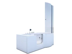 AcquaVapore Seniorendusche und Wanne mit Whirlpool S12D-TH-WP-L-EC Dusche 170x85< Einhebelmischer