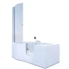 AcquaVapore Seniorendusche und Badewanne mit Tür S12D-EH-R-EC Dusche 85x170< Einhebelmischer