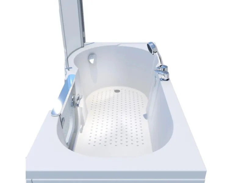 AcquaVapore Seniorendusche und Badewanne mit Tür S12D-EH-R-EC Dusche 85x170< Einhebelmischer