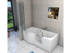 Hot AcquaVapore Seniorendusche und Wanne mit Whirlpool S12D-EH-AIR-R-EC Dusche 85x17
