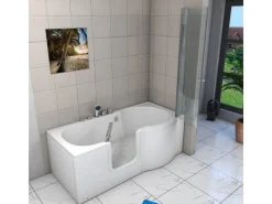 AcquaVapore Einhebelmischer<Seniorendusche und Wanne mit Whirlpool S12D-EH-AIR-L-EC Dusche 170x8