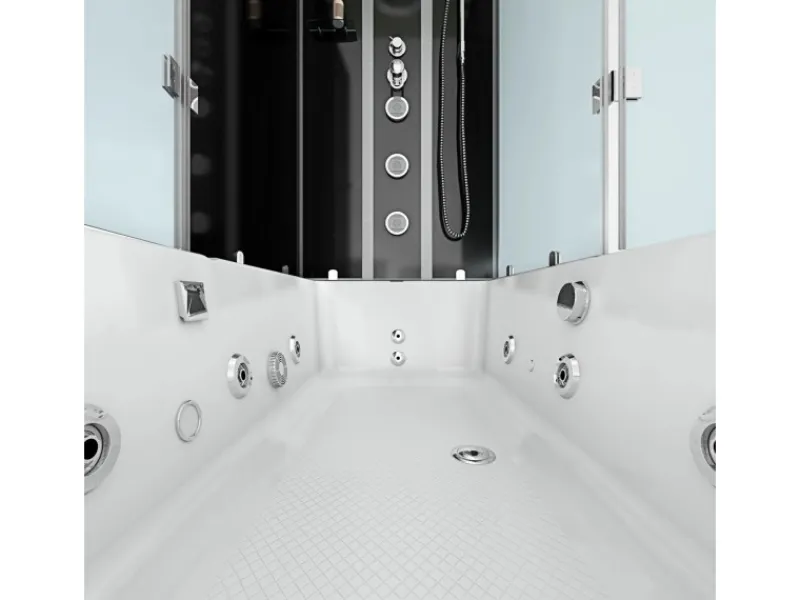 AcquaVapore Whirlpool Dusche Kombination K05-L30-WP Duschtempel 180x90< Einhebelmischer