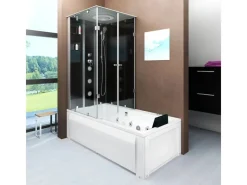 Clearance AcquaVapore Whirlpool Dusche Kombination K05-R30-WP Duschtempel 90x180