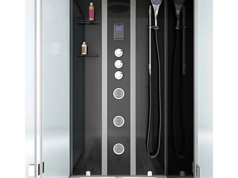 AcquaVapore Whirlpool Dusche Kombination K05-R33-WP-EC Duschtempel 90x180< Einhebelmischer