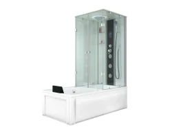 AcquaVapore Whirlpool Dusche Kombination K05-L01-WP Duschtempel 180x90< Einhebelmischer