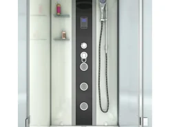 AcquaVapore Whirlpool Dusche Kombination K05-L01-WP Duschtempel 180x90< Einhebelmischer