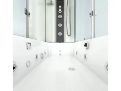 AcquaVapore Whirlpool Dusche Kombination K05-L01-WP Duschtempel 180x90< Einhebelmischer