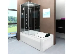 AcquaVapore Whirlpool Dusche Kombination K05-R32-WP-EC Duschtempel 90x180< Einhebelmischer