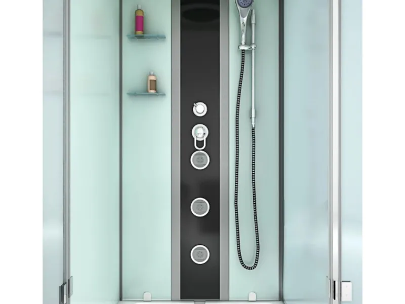 AcquaVapore Einhebelmischer<Whirlpool Dusche Kombination K05-L00-WP-EC Duschtempel 180x90