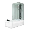 AcquaVapore Whirlpool Dusche Kombination K05-L02-WP-EC Duschtempel 180x90< Einhebelmischer