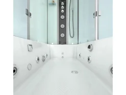 AcquaVapore Whirlpool Dusche Kombination K05-L02-WP-EC Duschtempel 180x90< Einhebelmischer