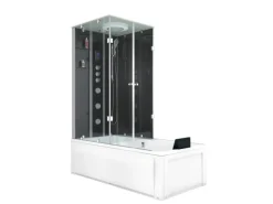 AcquaVapore Whirlpool Dusche Kombination K05-R33-WP Duschtempel 90x180< Einhebelmischer