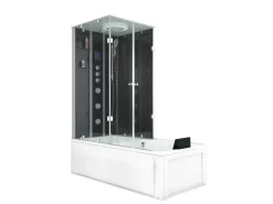 AcquaVapore Whirlpool Dusche Kombination K05-R33-WP Duschtempel 90x180< Einhebelmischer