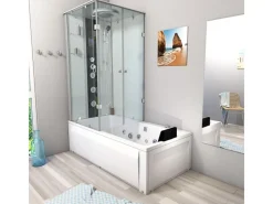 AcquaVapore Einhebelmischer<Whirlpool Dusche Kombination K05-R01-WP Duschtempel 90x180