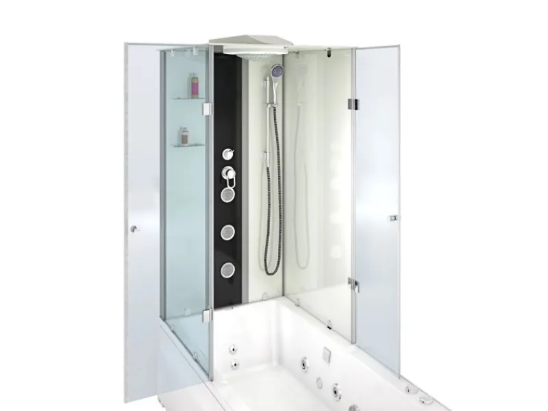 Hot AcquaVapore Whirlpool Dusche Kombination K05-R00-WP-EC Duschtempel 90x180