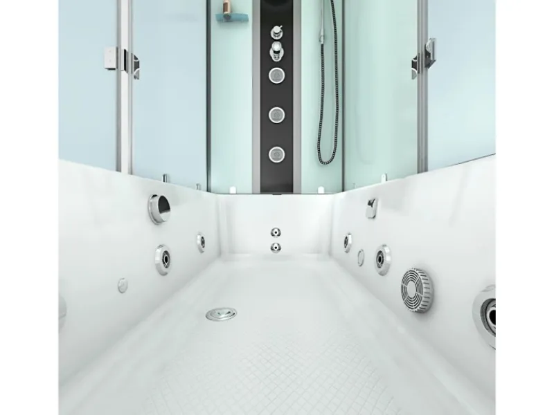 Hot AcquaVapore Whirlpool Dusche Kombination K05-R00-WP-EC Duschtempel 90x180