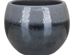 A.H.G. Übertopf Luxa Keramik Ø 18 cm x 16 cm Anthrazit Glasiert< Töpfe