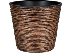 A.H.G. Übertopf mit Wasserhyazinthe Sticking Roll Ø 21 cm x 19 cm Waschbraun< Töpfe