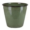 A.H.G. Metall-Topf mit Ablaufstopfen Ø 17 cm cm x 14 cm Grün< Töpfe