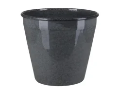 A.H.G. Töpfe<Metall-Topf mit Ablaufstopfen Ø 17 cm cm x 14 cm Anthrazit