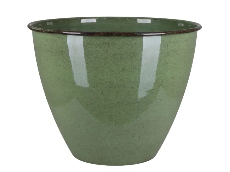 A.H.G. Töpfe<Metall-Topf mit Ablaufstopfen Ø 33 cm cm x 26 cm Grün