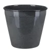 A.H.G. Metall-Topf mit Ablaufstopfen Ø 20,5 cm cm x 18 cm Anthrazit< Töpfe