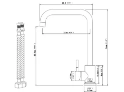 Einhebelmischer<AICA Wasserhahn 360° Drehbare Wassersparende Silber Küchenarmatur Hochdruckfestes Design aus 304 Edelstahl Gefertigt Kaltes/Warmes Wasser