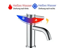 Hot AICA Wasserhahn Bad Niedriger Waschtischarmatur Waschbecken Armaturen 304 Edelstahl Einhebelmischer Mischbatterie Chrom