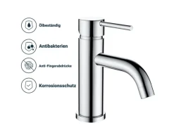 Hot AICA Wasserhahn Bad Niedriger Waschtischarmatur Waschbecken Armaturen 304 Edelstahl Einhebelmischer Mischbatterie Chrom