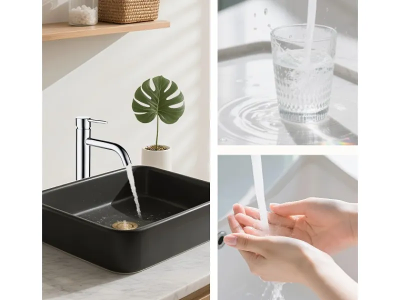 AICA Wasserhahn Bad Hoch Waschtischarmatur Auslauf Höhe 195mm Waschbecken Armaturen 304 Edelstahl Einhebelmischer Mischbatterie< Einhebelmischer