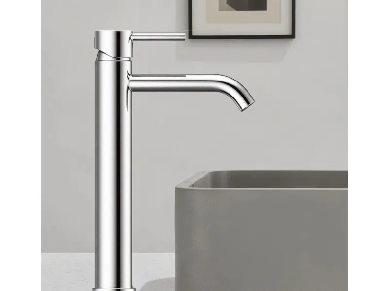 AICA Wasserhahn Bad Hoch Waschtischarmatur Auslauf Höhe 195mm Waschbecken Armaturen 304 Edelstahl Einhebelmischer Mischbatterie< Einhebelmischer
