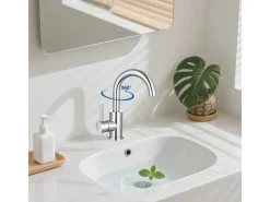AICA Wasserhahn Bad Hoch Waschtischarmatur Auslauf Höhe 158mm Waschbecken Armaturen 304 Edelstahl Einhebelmischer Mischbatterie< Einhebelmischer