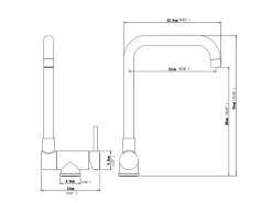 Best AICA Wasserhahn Doppelfunktion 360° Drehbare Kippbare Silber Küchenarmatur mit 304 Edelstahl und Keramikventil Mischbatterie Silber Gebürstet