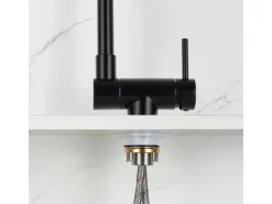 Discount AICA Wasserhahn Faltbare 360° Drehbare Küchenarmatur 304 Edelstahl Hochdruckfest Mischbatterie Spültischarmatur Schwarz