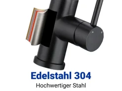 AICA Wasserhahn Bad Hoch Waschtischarmatur Auslauf Höhe 158mm Waschbecken Armaturen 304 Edelstahl Einhebelmischer Mischbatterie< Einhebelmischer